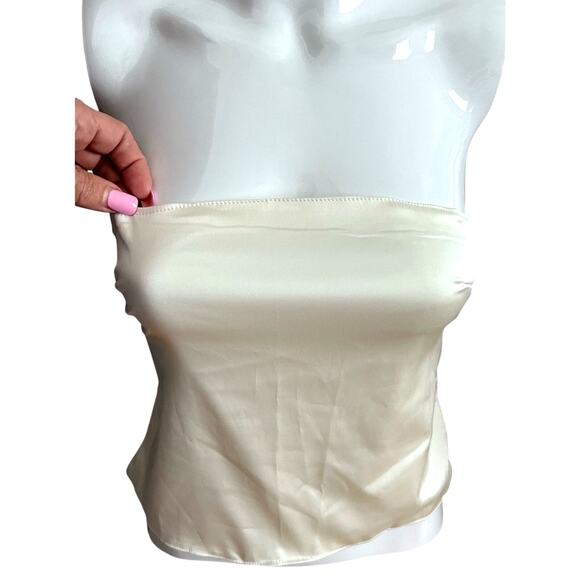 NWT REVOLVE & MINIMALIST lovers COMMENSE satin with stretch bandeau top S - Picture 1 of 9